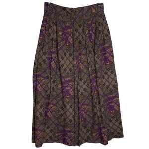 Vtg Claude Maxi Skirt Womens 27" Waist (5/6) Boho Pockets Pleated Romantic USA